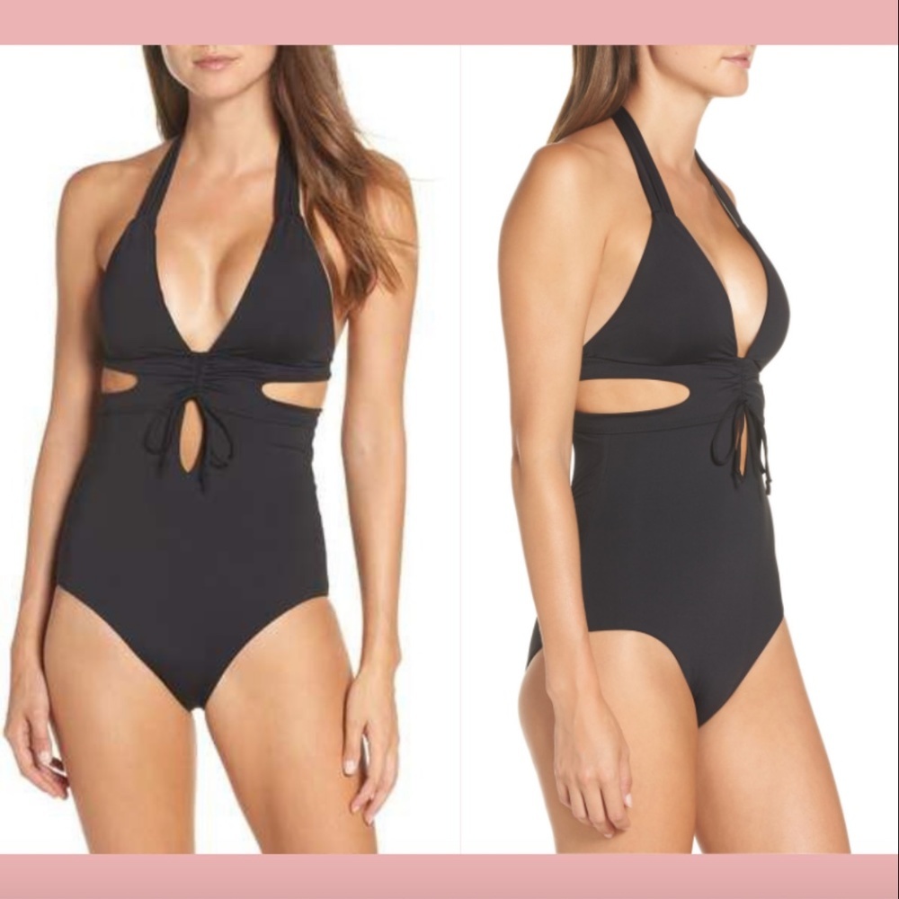 NEW Becca Socialite One-Piece Swimsuit in Black [SZ Small ]‎